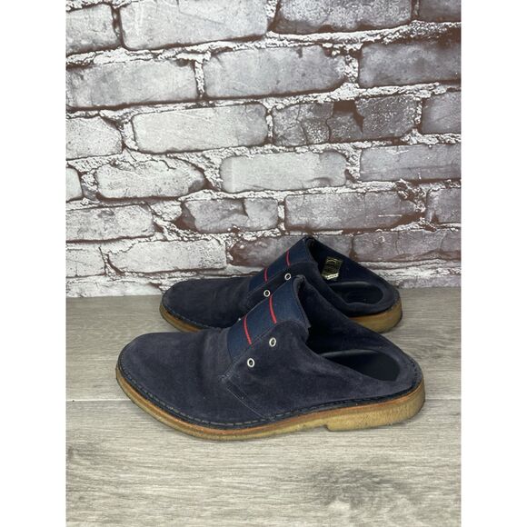 Band of Outsiders Blue Suede Leather Gum Soles Mule Shoes Women Sz 40EU/9.5M US - Picture 12 of 16